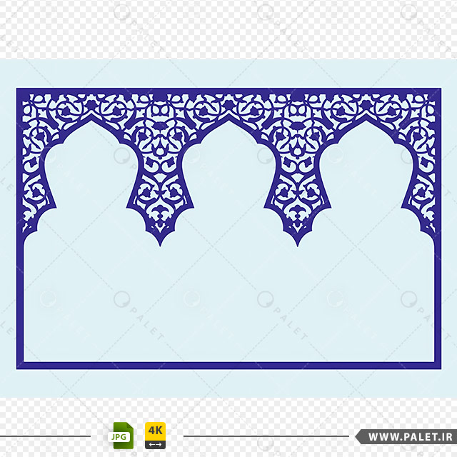 قاب و زمینه اسلیمی طرح گنبد