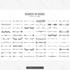 دانلود وکتور انواع طرح جداکننده متن