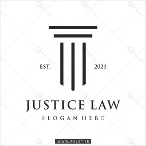 لوگو مینیمال ستون عدالت