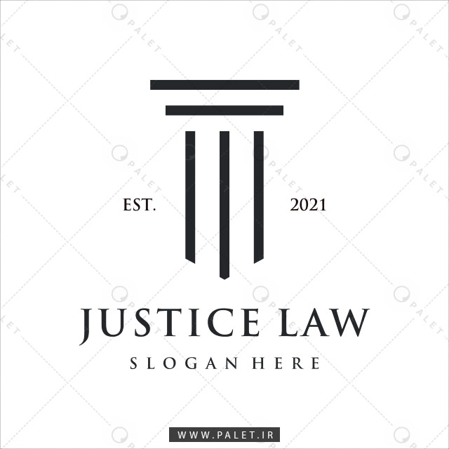 لوگو مینیمال ستون عدالت