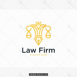 لوگو وکالت با طرح طلایی و زیبا