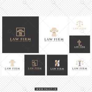 پکیج لوگو لایه‌باز دفتر حقوقی