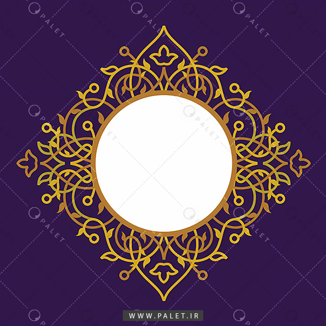 قاب دایره با حاشیه اسلیمی