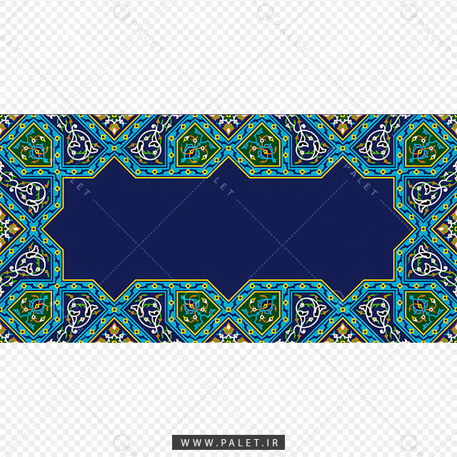 قاب افقی با نقوش اسلیمی و سنتی