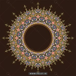 قاب اسلیمی با حاشیه تذهیب