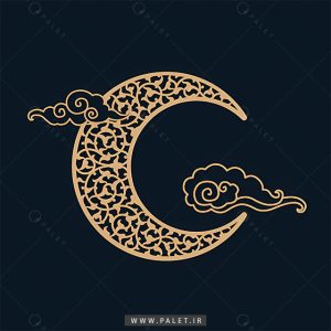 تصویر جذاب و تذهیب ماه طلایی