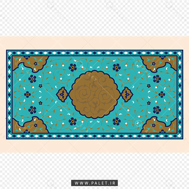 فایل قاب اسلیمی طرح فرش