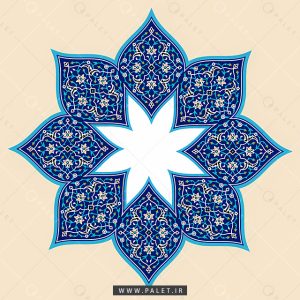تصویر باکیفیت شمسه با نقوش اسلیمی