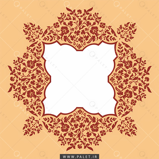 کادر اسلیمی با حاشیه گل