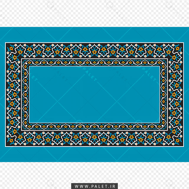 قاب افقی با حاشیه اسلیمی