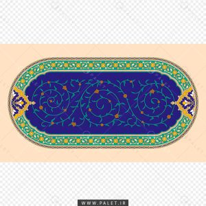 طرح باکیفیت تذهیب بیضی شکل