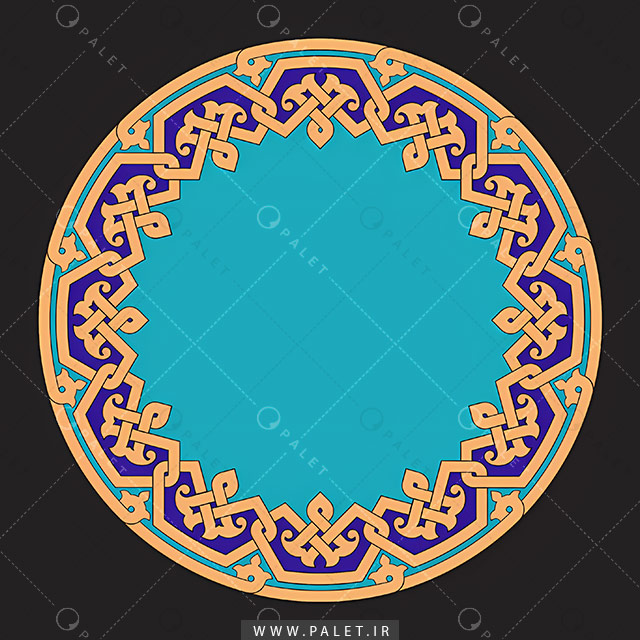 کادر دایره با نقوش سنتی