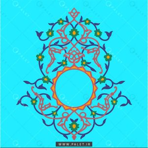 تصویر باکیفیت شمسه اسلیمی گل