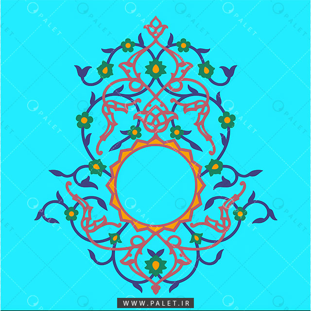 تصویر باکیفیت شمسه اسلیمی گل