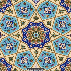 تصویر اسلیمی کاشی کاری محراب
