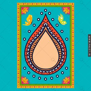 قاب و حاشیه اسلیمی طرح اشک