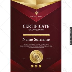 قالب سرتیفیکیت لاکچری مخصوص شرکت