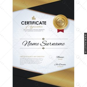 سرتیفیکیت عمودی با طراحی زیبا
