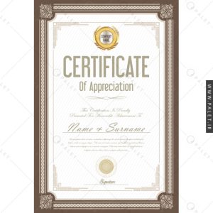 وکتور قالب سرتیفیکیت کلاسیک