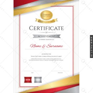 طرح لایه‌باز قالب مدرک و گواهینامه