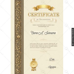 دانلود قالب خام سرتیفیکیت کلاسیک