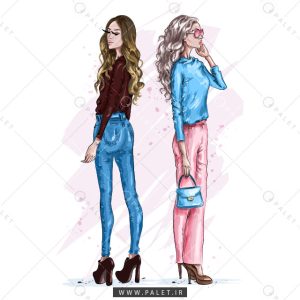 فایل وکتور خانم مخصوص گالری پوشاک زنانه