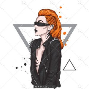وکتور فشن مدل زن با استایل حفن