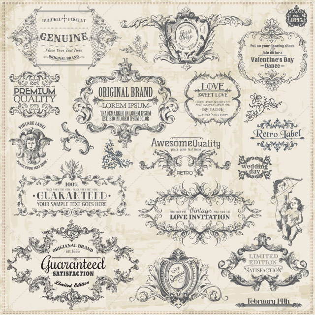 مجموعه وکتور فریم وینتیج