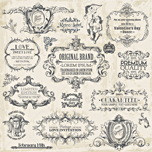 فایل مجموعه قاب‌های وینتیج لوکس