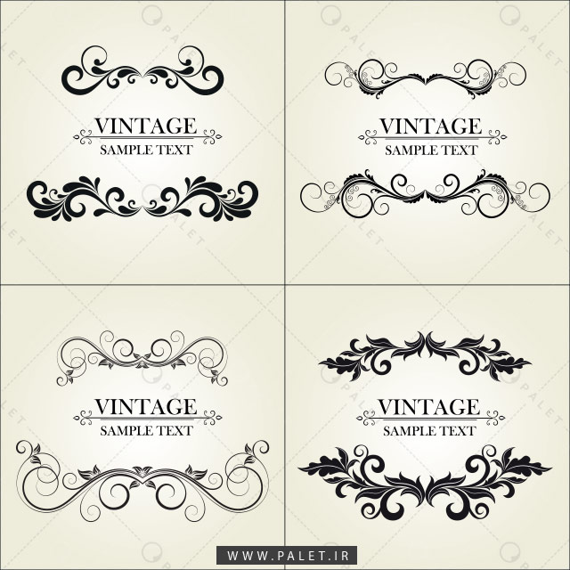 فایل عناصر تزئینی ساده و قدیمی