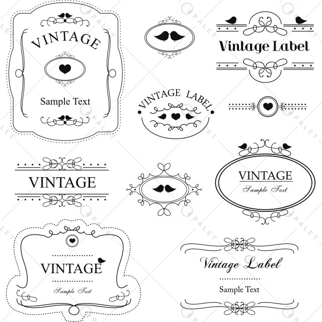 مجموعه برچسب‌های قدیمی و متنوع