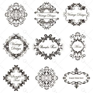 وکتور قاب‌های کالیگرافی