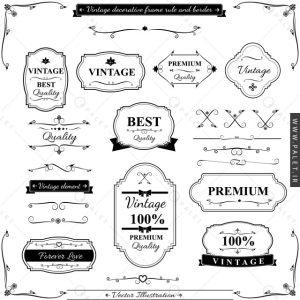 کادر و حاشیه خطی به سبک قدیمی