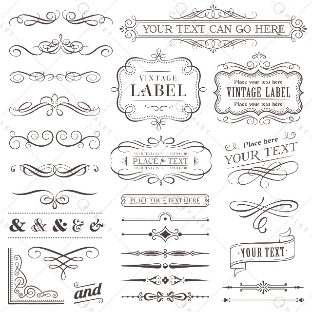 مجموعه حاشیه خطی و عناصر تزئینی