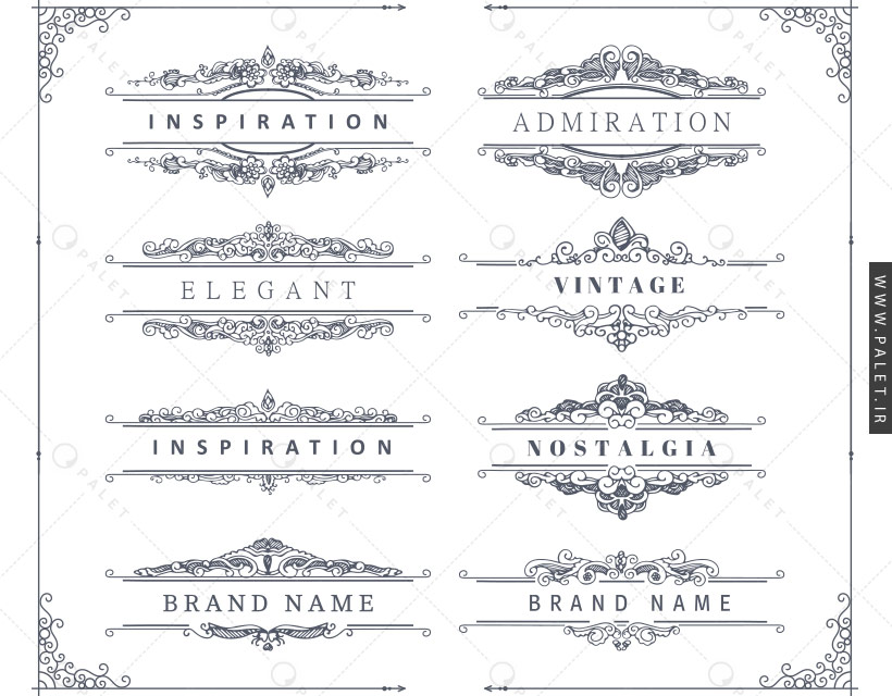 حاشیه‌های تزئینی و گل‌دار به سبک قدیمی