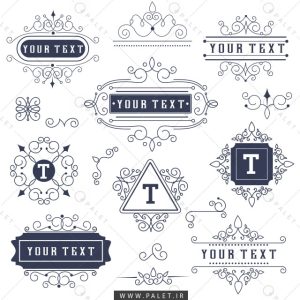 مجموعه لایه‌باز مونوگرام لوکس