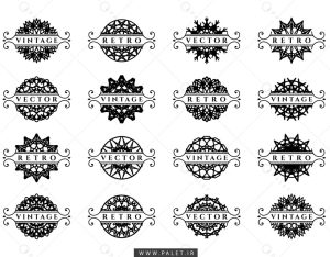 ست کادر و حاشیه خطی با سبک اسلیمی