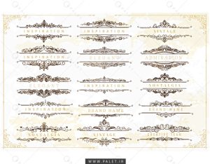 پک وکتور لایه‌باز حاشیه‌های تزئینی