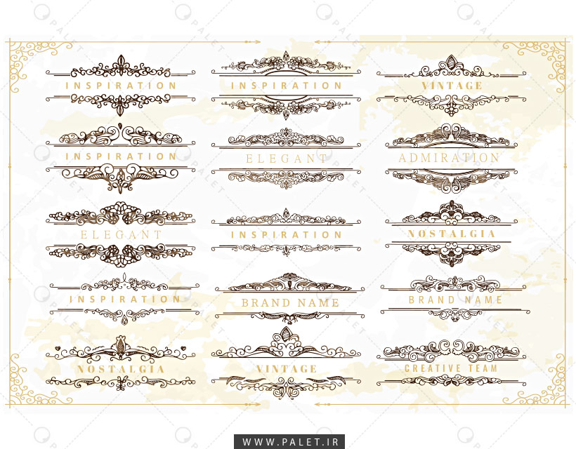 پک وکتور لایه‌باز حاشیه‌های تزئینی