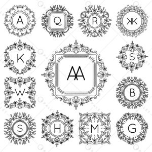 دانلود مونوگرام‌های سیاه و سفید