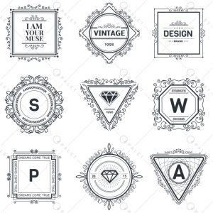 قالب‌های مونوگرام متن و برند