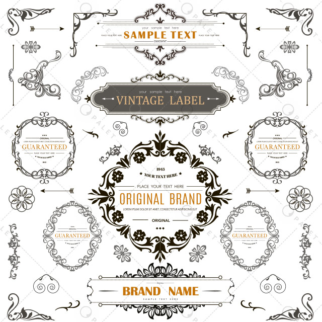 مجموعه عناصر طراحی و تزئینی کلاسیک