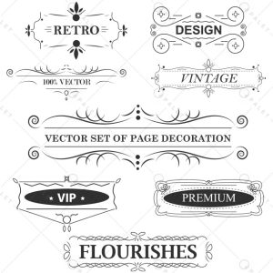 کادر و حاشیه خطی با فرمت EPS