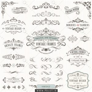 انواع حاشیه و عناصر تزئینی متن