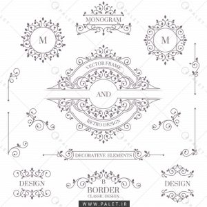 پکیج کامل مونوگرام و فریم رترو