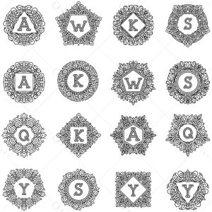 مجموعه کامل وکتور مونوگرام