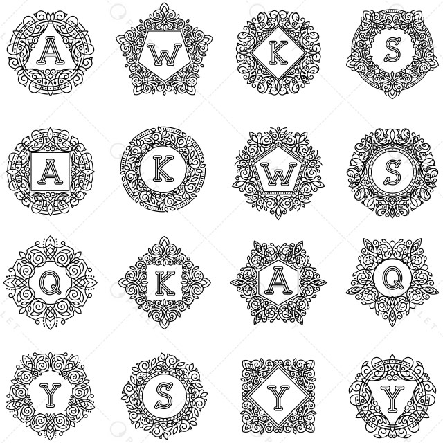 مجموعه کامل وکتور مونوگرام