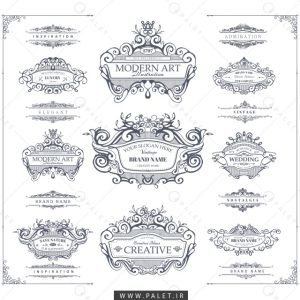 دانلود طرح‌های لایه باز قاب و حاشیه قدیمی