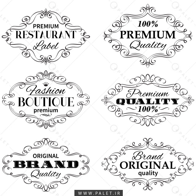 مجموعه رایگان عناصر طراحی و خوشنویسی