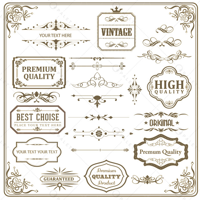 وکتور لایه‌باز و رایگان قاب‌های تزئینی